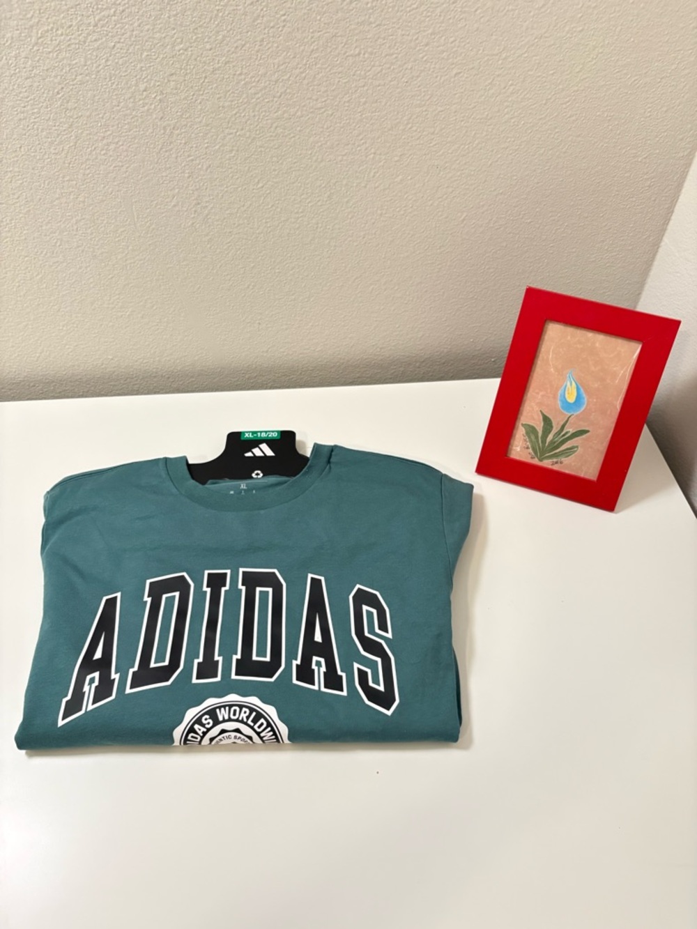 Adidas Boys 2-Pack Tee, Long&Short Sleeve, Teal(Greenish)&Black, XL-18/20, NWT.
